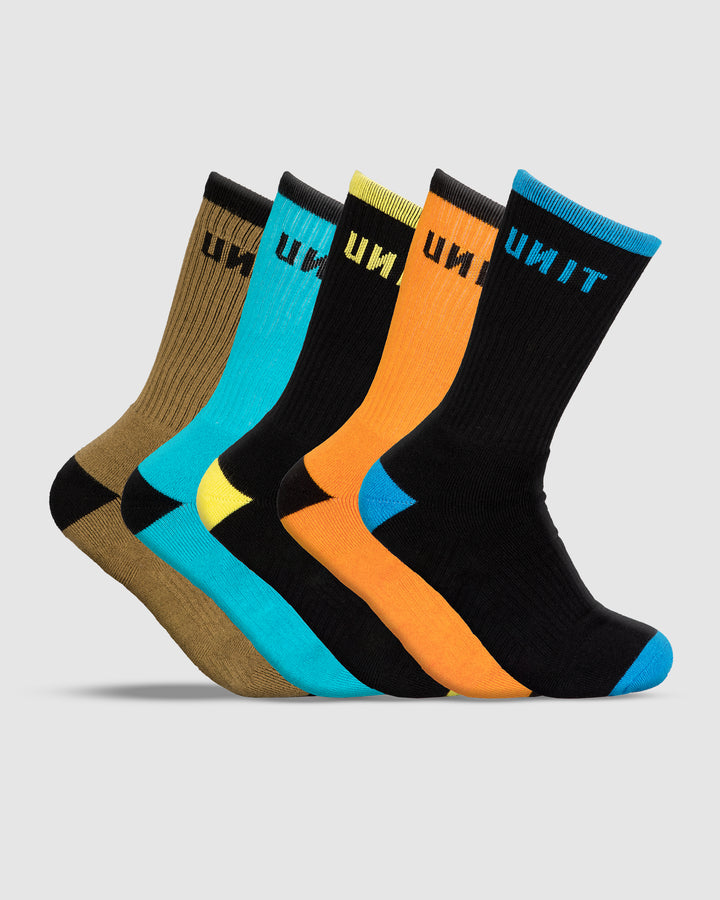 UNIT Mens React Bamboo Socks - 5 Pack