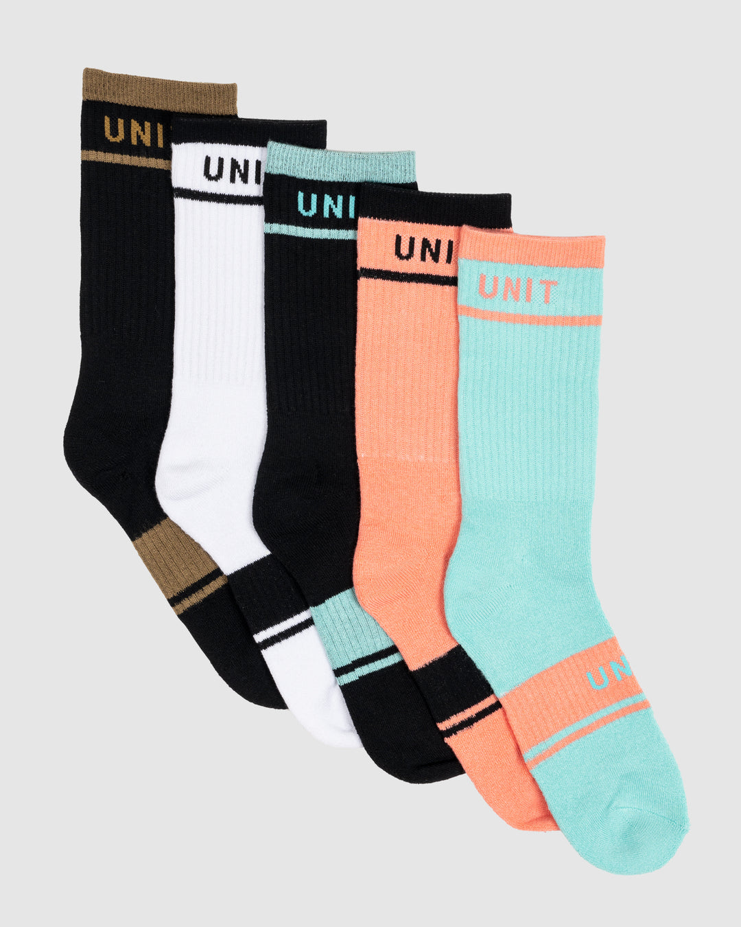 UNIT Equip Ladies Bamboo Hi-Lux Socks - 5 Pack