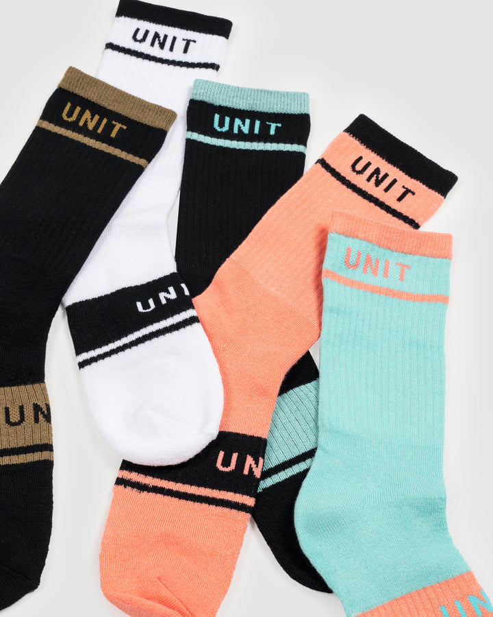 UNIT Equip Ladies Bamboo Hi-Lux Socks - 5 Pack