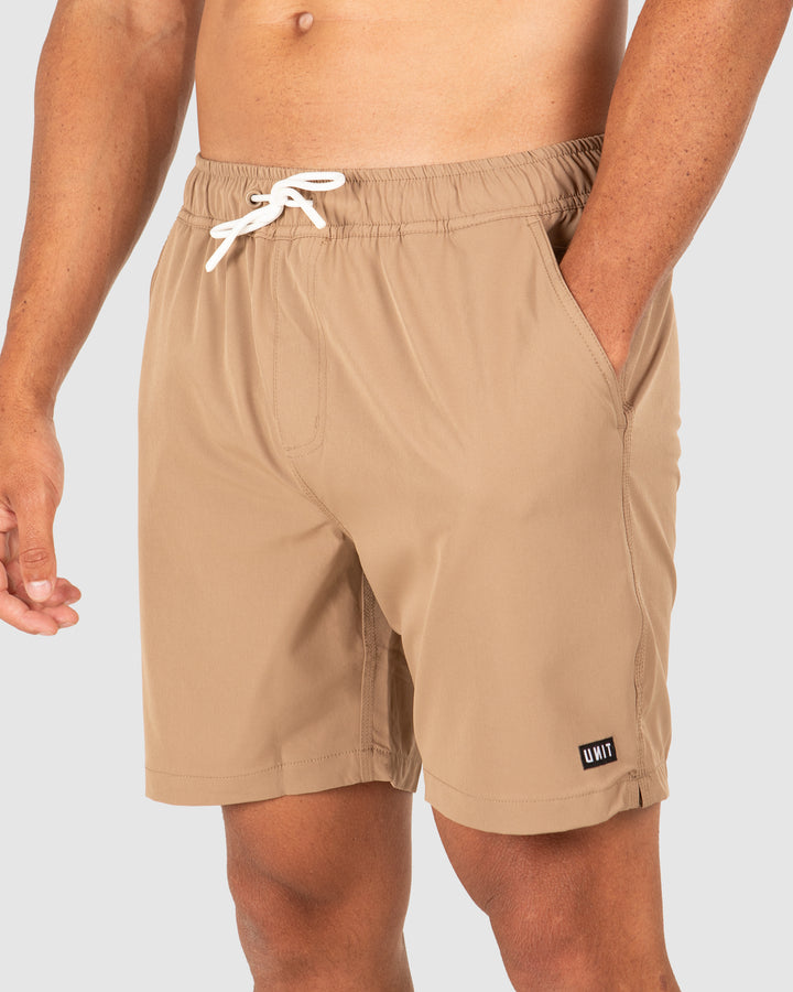 UNIT Mens Block Elastic 16" Shorts