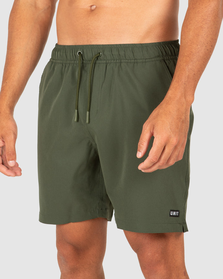 UNIT Mens Block Elastic 16" Shorts