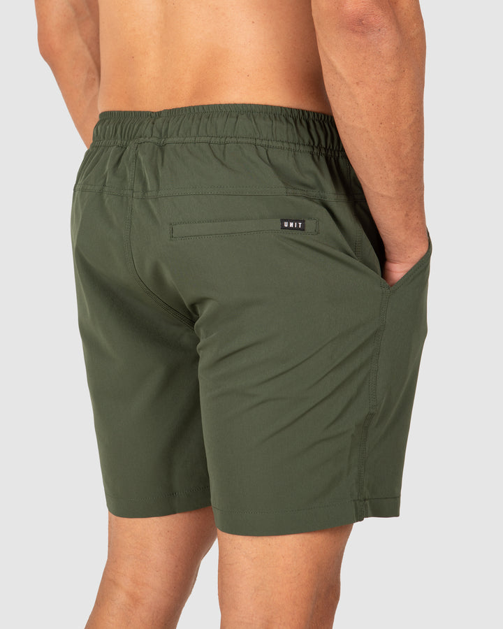 UNIT Mens Block Elastic 16" Shorts