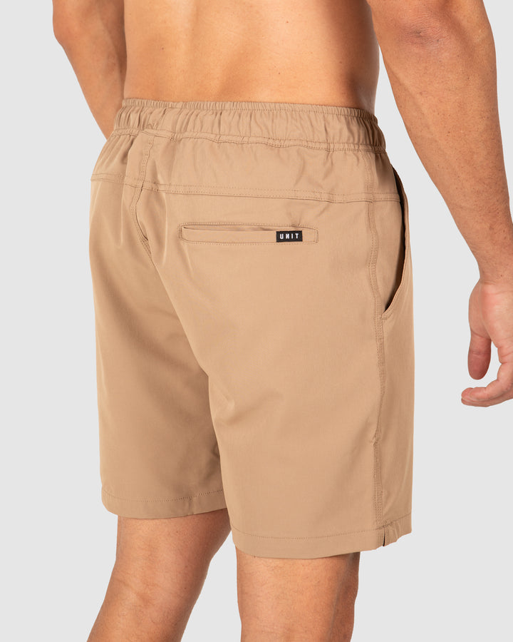 UNIT Mens Block Elastic 16" Shorts