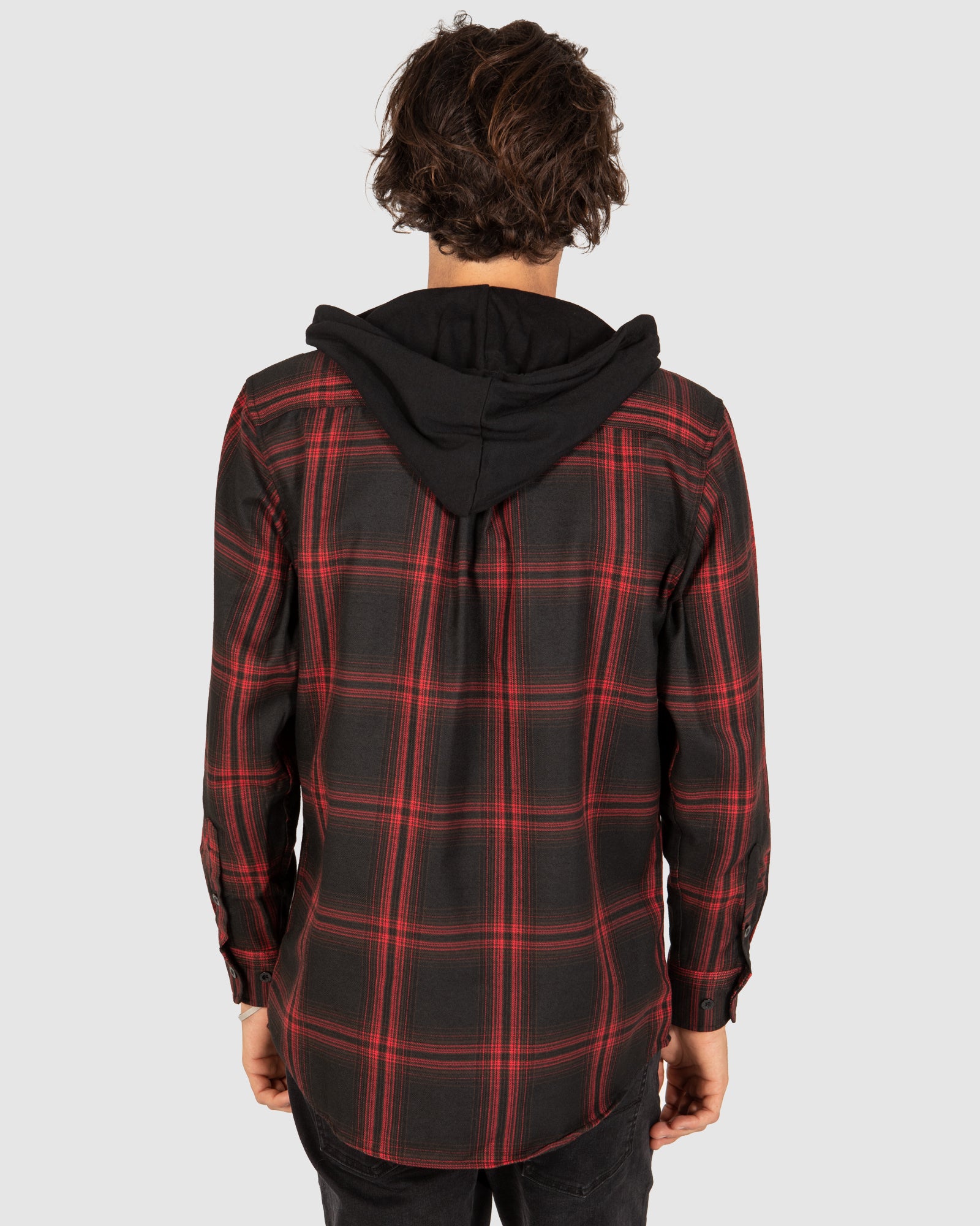 Half hoodie store half flannel